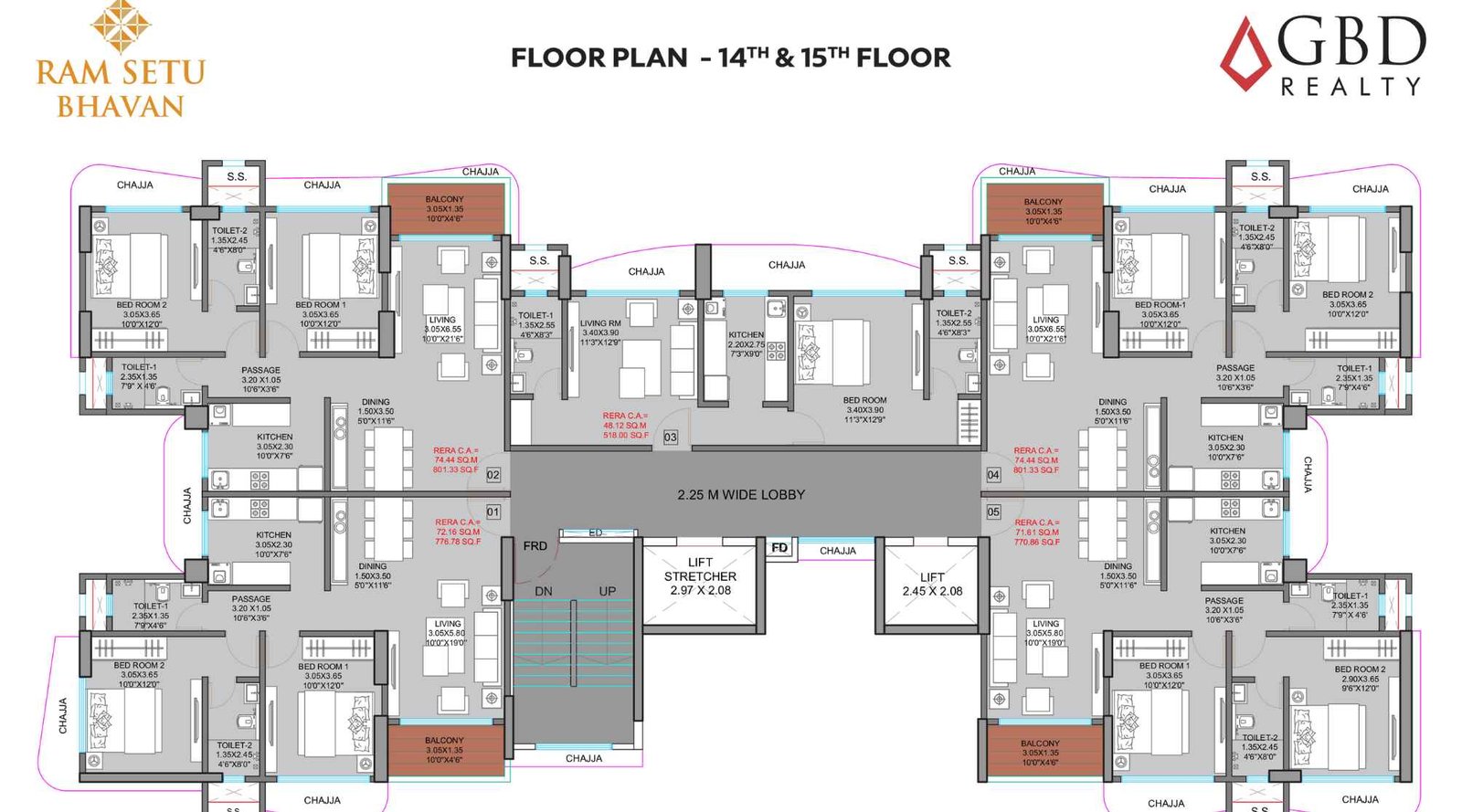 GBD-Ram-Setu-Bhavan-floor-plan - 14TH & 15TH FLOOR